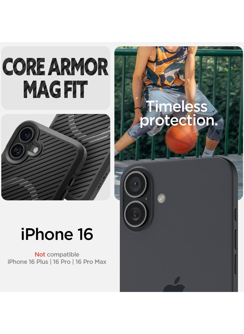 Spigen Core Armor MagFit iPhone 16 Case Cover with Magsafe (2024) - Matte Black  - Image 3