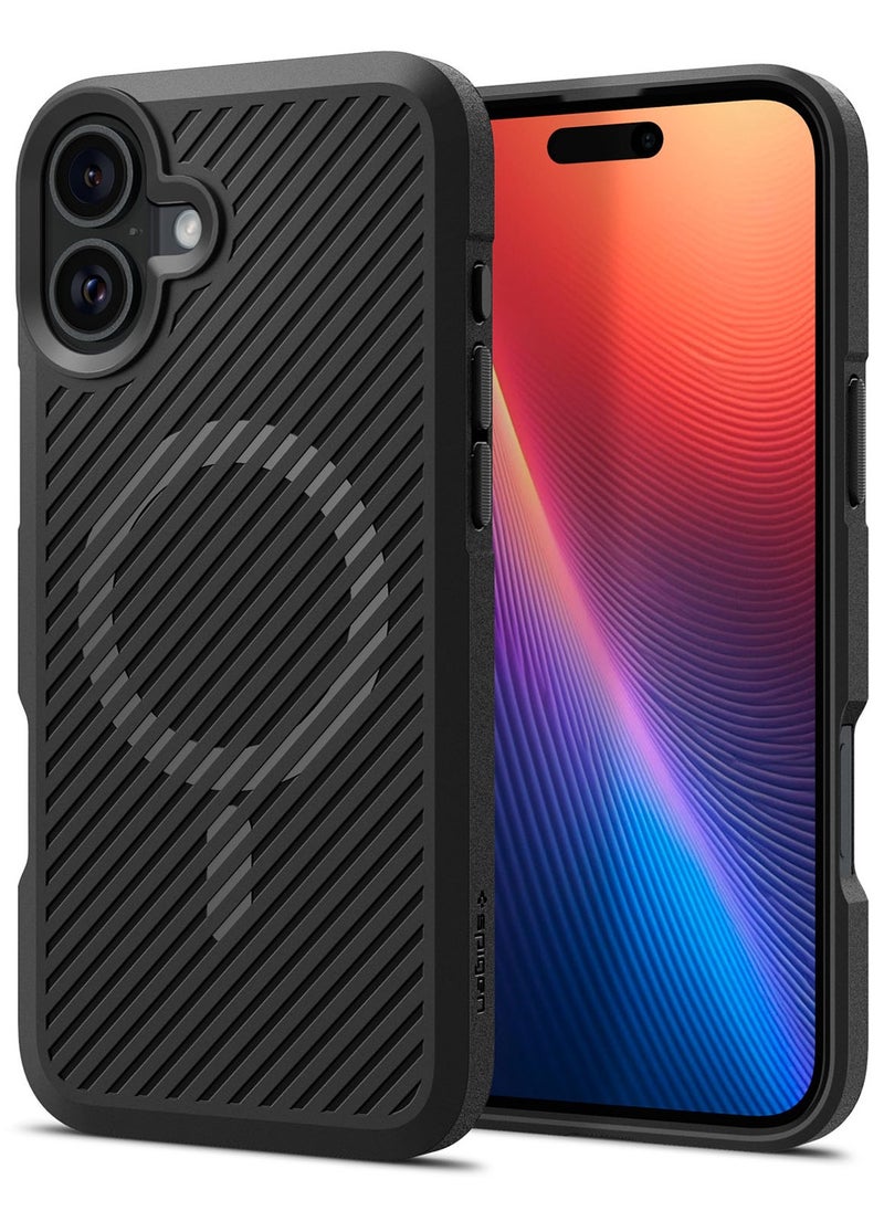 Spigen Core Armor MagFit iPhone 16 Case Cover with Magsafe (2024) - Matte Black  - Image 1