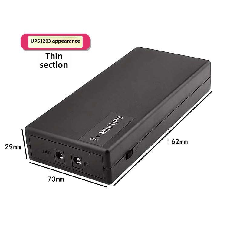 5V 9V 12V Router UPS Emergency Power Bank 5v2A 44.4WH = 12000 mA with 50cm standard cable 