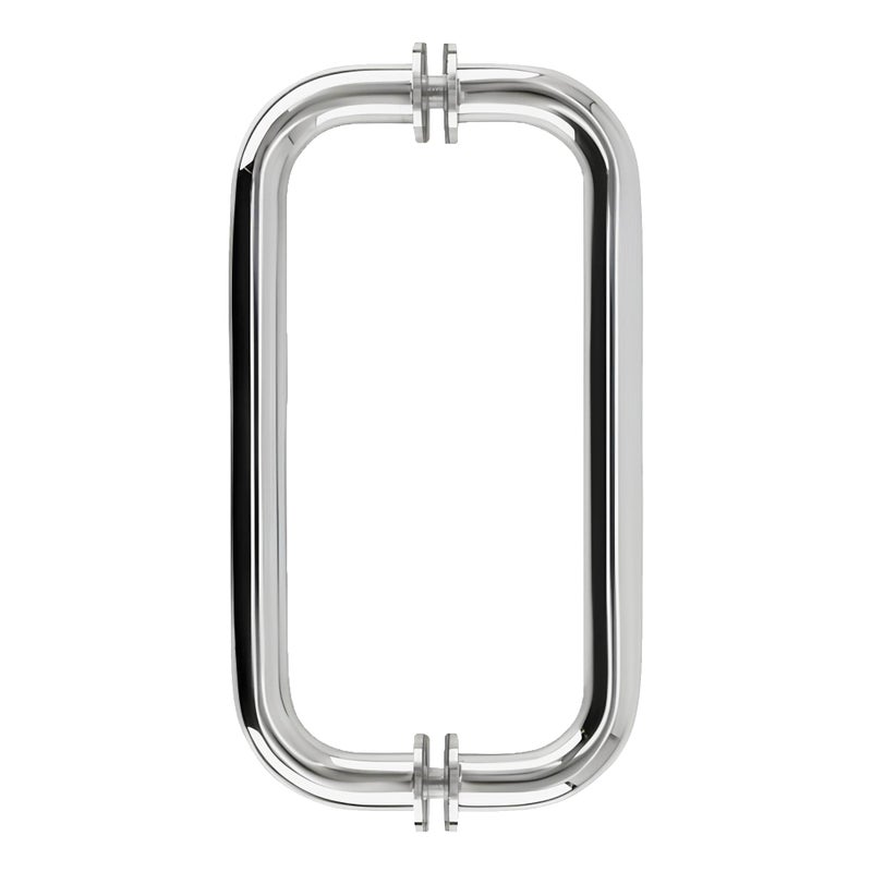 CRL 8 Polished Stainless BM Series Tubular BacktoBack Pull Handle with Metal Washers