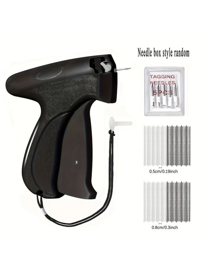 Black Handheld Stitch Gun for Clothes Quick Clothing Fixer with 6 Needles 2000 Fasteners - Image 1