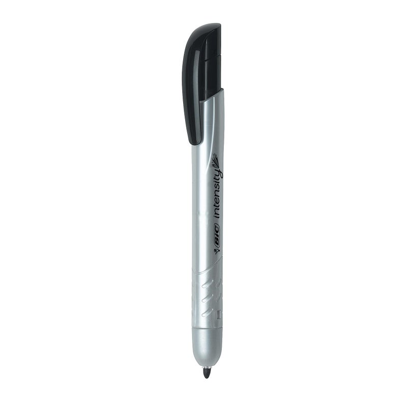 BIC Intensity Retractable Permanent Markers, Fine Bullet Tip, Black, 12-Count Pack, Permanent Markers for Teachers and Office Supplies - Image 4
