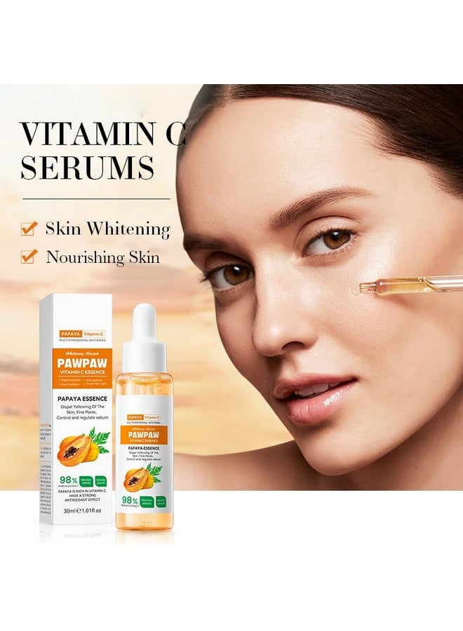 Grospe 2PC 98% Papaya Extract Vitamin C Nourish PawPaw Essence,Dispel Yellowing Of The Skin, Deep Hydration Fine Pores, Moisturizing Smoothing Facial and Body Skin 60ml / 2.02 fl.oz - Image 2