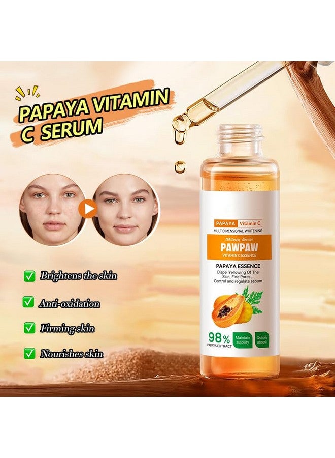 Grospe 2PC 98% Papaya Extract Vitamin C Nourish PawPaw Essence,Dispel Yellowing Of The Skin, Deep Hydration Fine Pores, Moisturizing Smoothing Facial and Body Skin 60ml / 2.02 fl.oz - Image 3