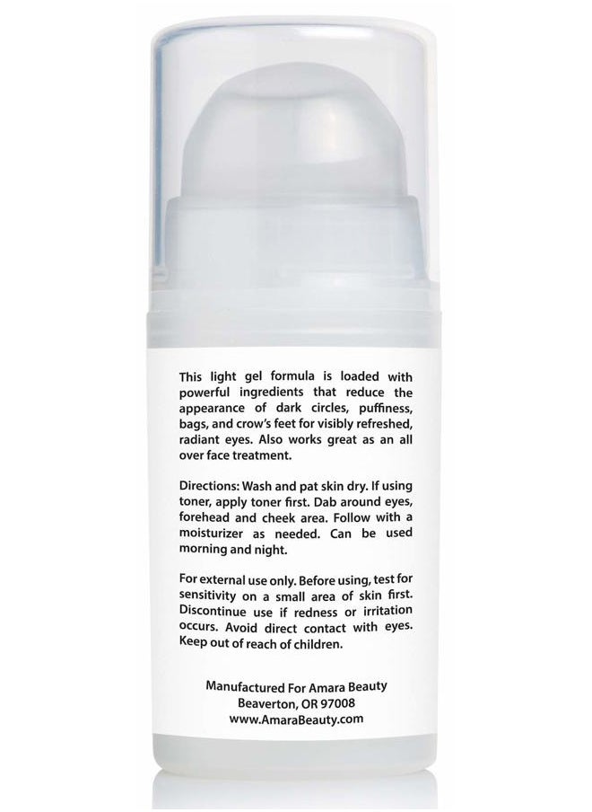 Amara Beauty - Eye Cream Gel for Dark Circles and Puffiness with Peptides & Hyaluronic Acid, 0.5 fl. oz. - Image 1