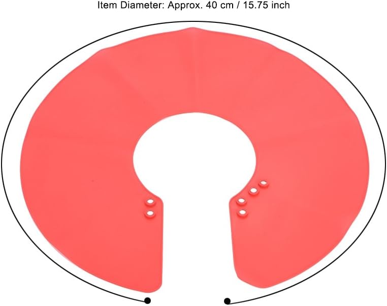 Generic Magnetic Clasp Hair Dye Wrap Soft Silicone Haircut Cape for Salon Use Home Use Portable 40 Cm Diameter (Red) - Image 1