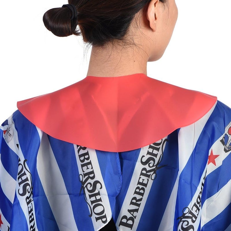 Generic Magnetic Clasp Hair Dye Wrap Soft Silicone Haircut Cape for Salon Use Home Use Portable 40 Cm Diameter (Red) - Image 3