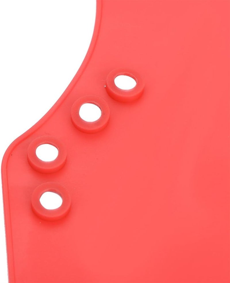 Generic Magnetic Clasp Hair Dye Wrap Soft Silicone Haircut Cape for Salon Use Home Use Portable 40 Cm Diameter (Red) - Image 5