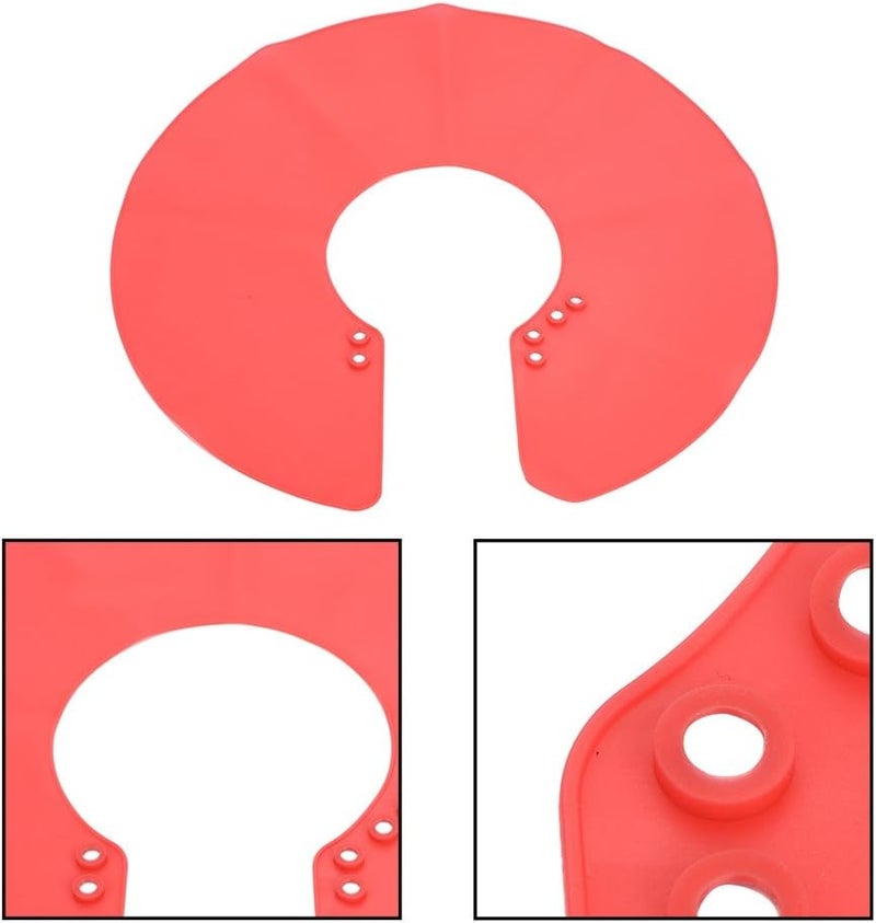 Generic Magnetic Clasp Hair Dye Wrap Soft Silicone Haircut Cape for Salon Use Home Use Portable 40 Cm Diameter (Red) - Image 4