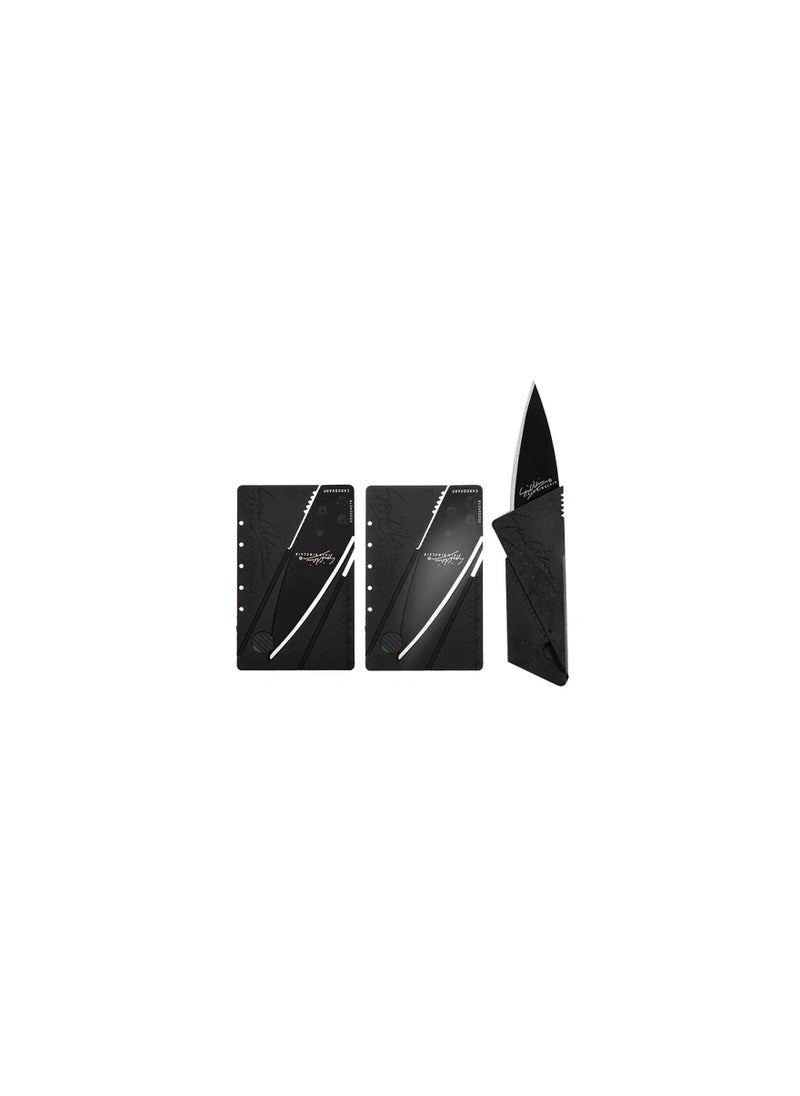 FASHION MANIA - Credit card folding fruit Knife Black 8.6 CM - Image 1