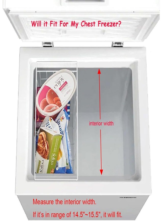 Homics Chest Freezer Organizer Baskets - 16.5" Deep Freezer Bins for Frozen Meats and Food - 2 Pack - Image 2