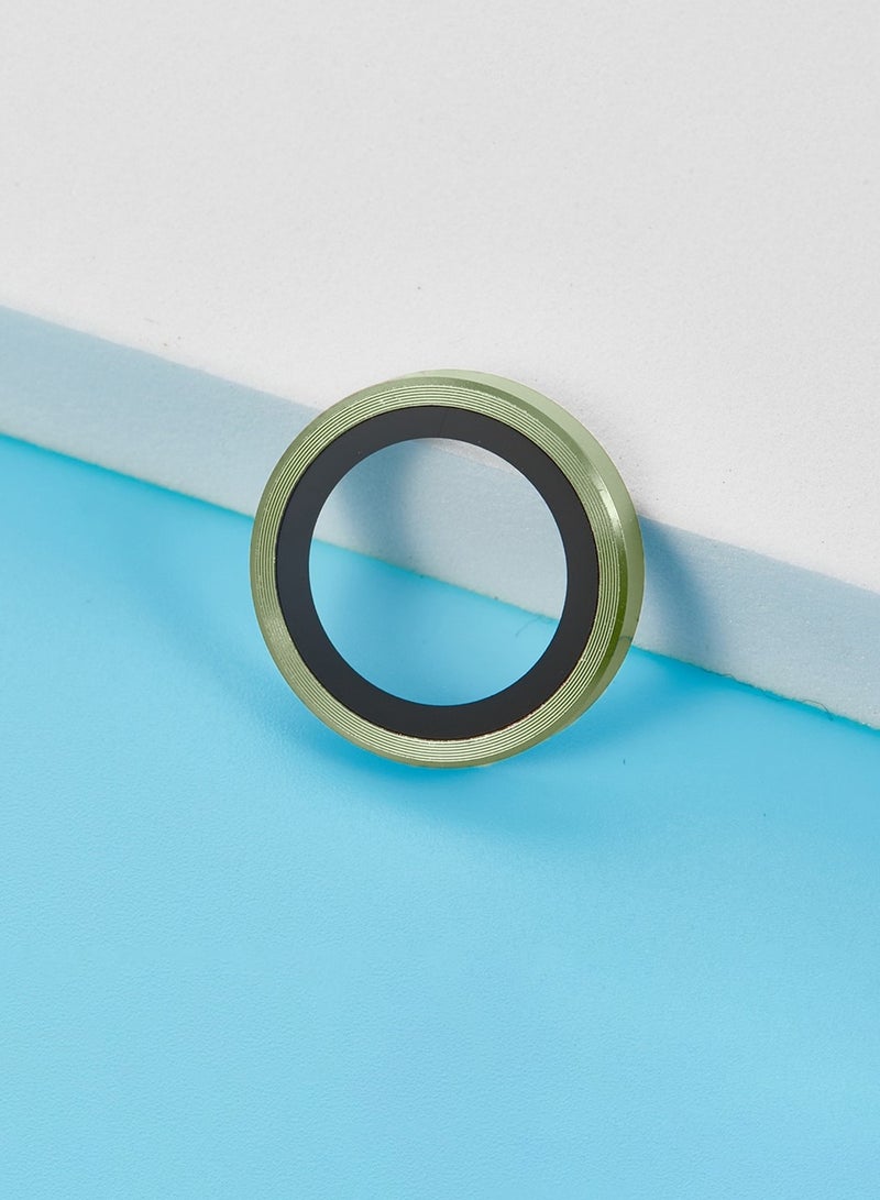 Wtech Apple iPhone 17 5G 2025 Premium Alloy Ring Camera Lens Tempered Glass Protector Shield (MLGICR) - Clear/Green - Image 2