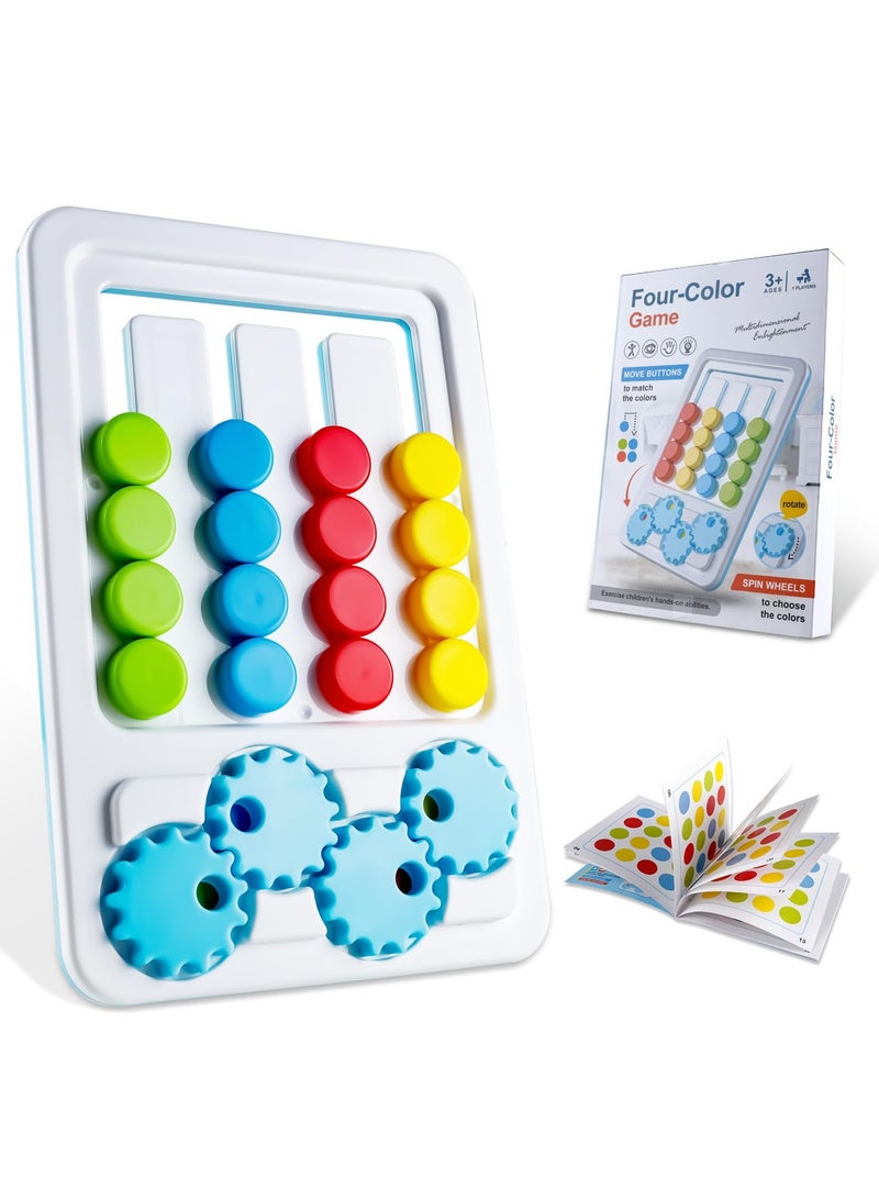 SYOSI Color Matching Puzzle Toys, Montessori Learning Toys & Color Sorting Early Education, STEM Toys Brain Teasers Game, Travel Learning Gift Toys for Kids Ages 3 +, Brain Teasers Logic Game - Image 1