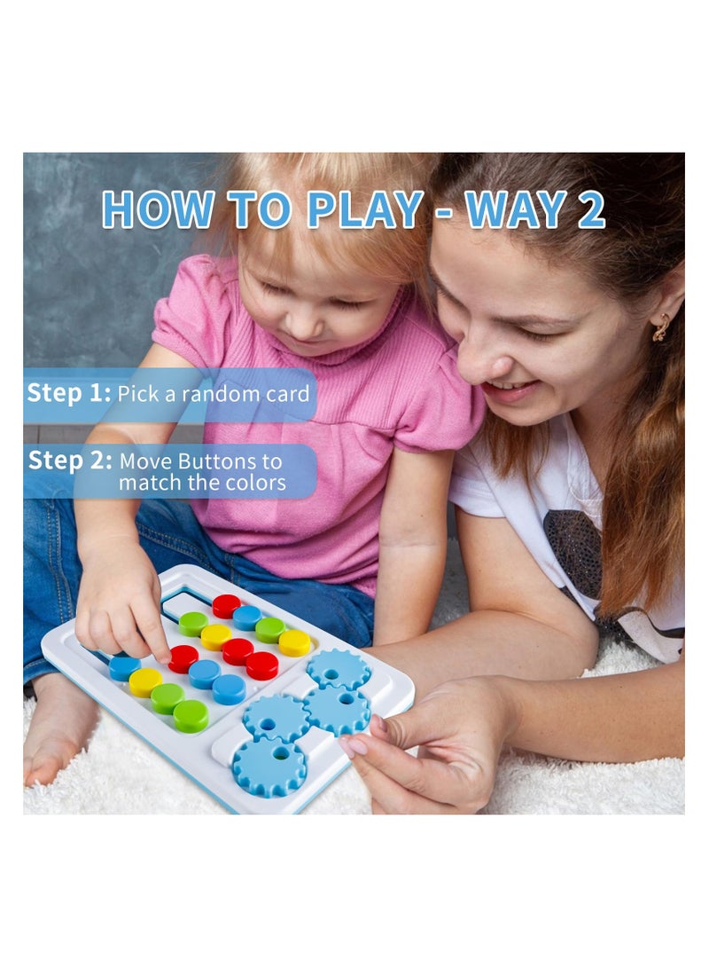 SYOSI Color Matching Puzzle Toys, Montessori Learning Toys & Color Sorting Early Education, STEM Toys Brain Teasers Game, Travel Learning Gift Toys for Kids Ages 3 +, Brain Teasers Logic Game - Image 4