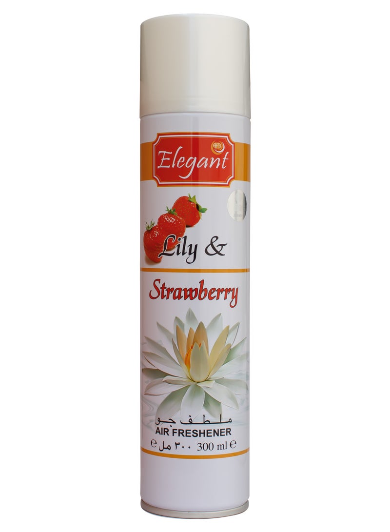 Elegant Lily & Strawberry Air Freshener Spray 300ML Pack of 3  - Image 2