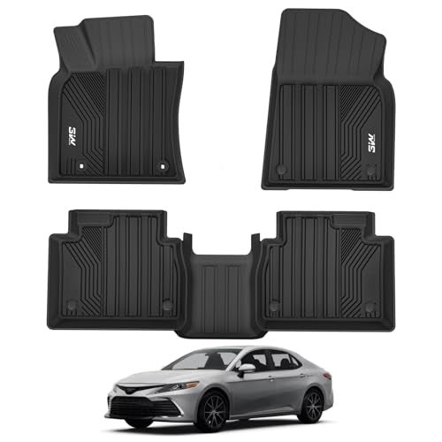 3W Floor Mats Fit Toyota Camry 20182024 FWD Only Not for Hybrid or AWD TPE All Weather Custom Fit Floor Liner 1st and 2nd Row BlackLLESETRDXLEXSE - Image 1