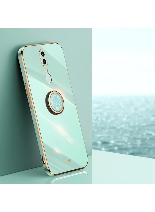 The Bros Case For OPPO F11 Straight Edge 6D Electroplate TPU Phone Case with Ring Holder