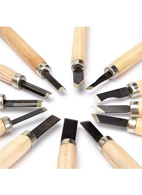 SIRIDHI SIRIDHI Wood Carving Tool Set of 12pcs Chisels Knives Accessories  - Image 5