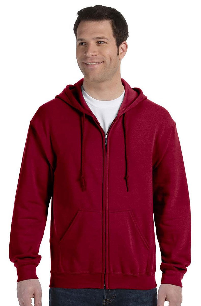 Gildan سويت شيرت هودي بسحاب من جيلدان للبالغين، طراز G18600، أحمر كاردينال، كبير جداً أمريكي - Image 2