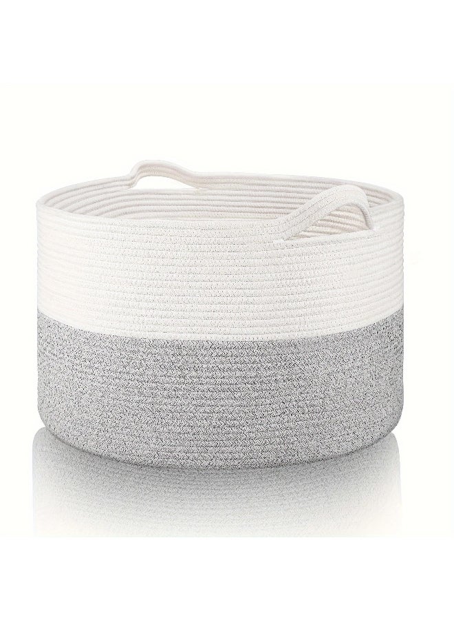 Large Blanket Basket Woven Baskets for Blankets Throws Toy Basket Laundry Baskets Storage Basket for Towel, Diaper, Laundry Basket Shelf Baskets