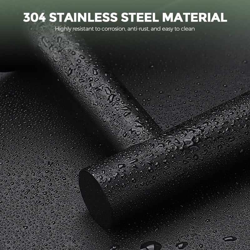 JOY DECOR 1 Pack Adhesive Toilet Roll Holder Stand - Matte Black SUS304 Stainless Steel  Rustproof Toilet Paper Holder No Drilling Tissue Holder for Kitchen Bathroom Wall Mount Bathroom Tissue Holder - Image 2