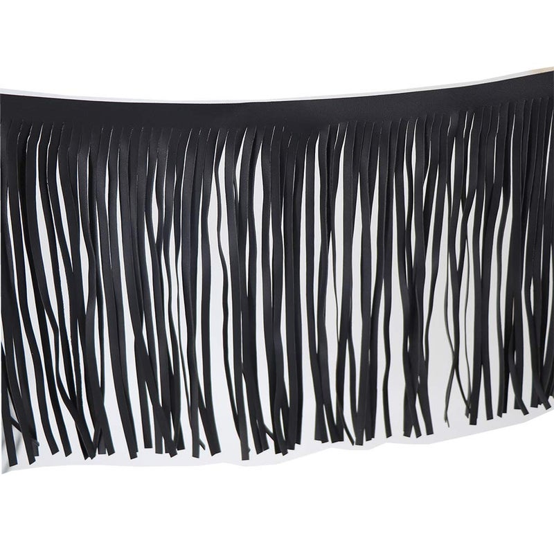 Zthread 2 Yards Double Side Leather Fringe Trim Brazil Tassel Fringe DIY Clothes Handbad Leather Fringe 23cm 9 inch Wide