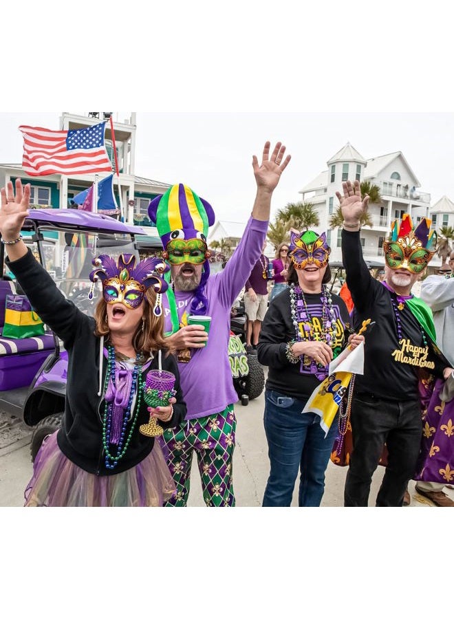 80UncleKimby 36PCS Mardi Gras Masks Bulk Set: Party Decorations Carnival Favors(Paper) - Image 3