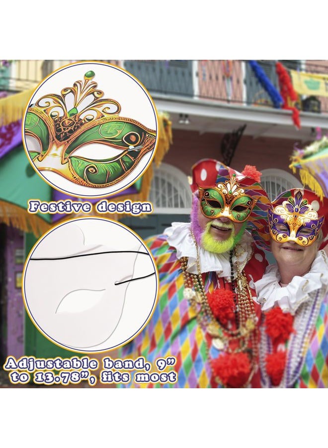 80UncleKimby 36PCS Mardi Gras Masks Bulk Set: Party Decorations Carnival Favors(Paper) - Image 5