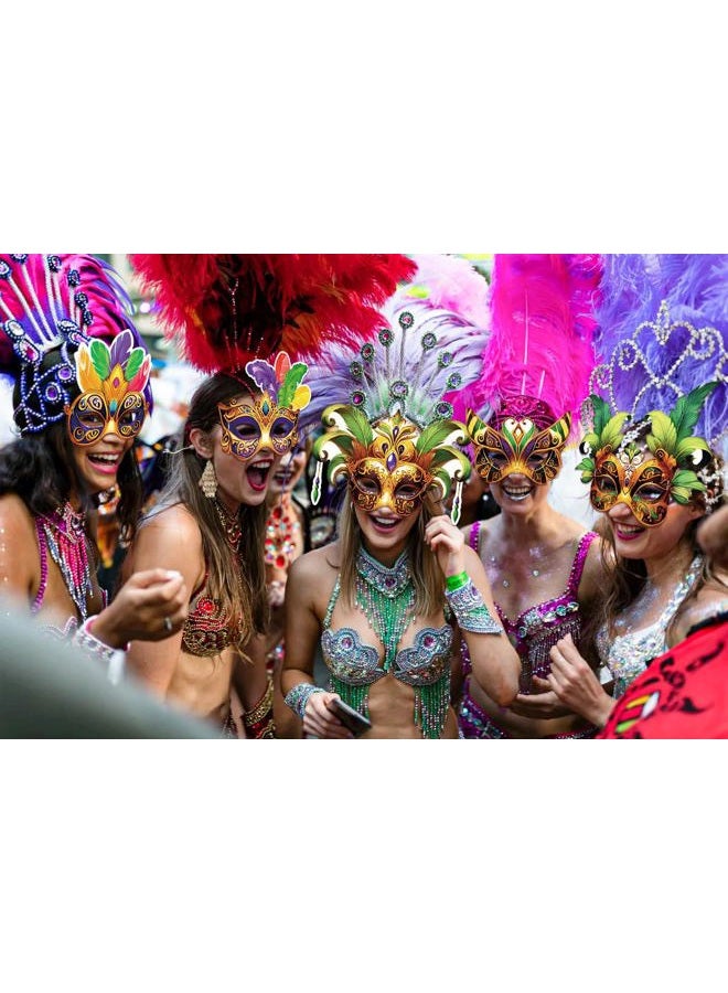 80UncleKimby 36PCS Mardi Gras Masks Bulk Set: Party Decorations Carnival Favors(Paper) - Image 2
