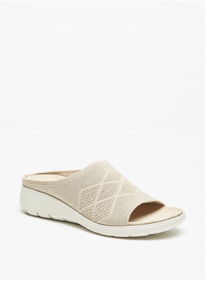 Flora Bella By Shoexpress - Women's Textured Slide Sandals Ramadan Collection - Image 1