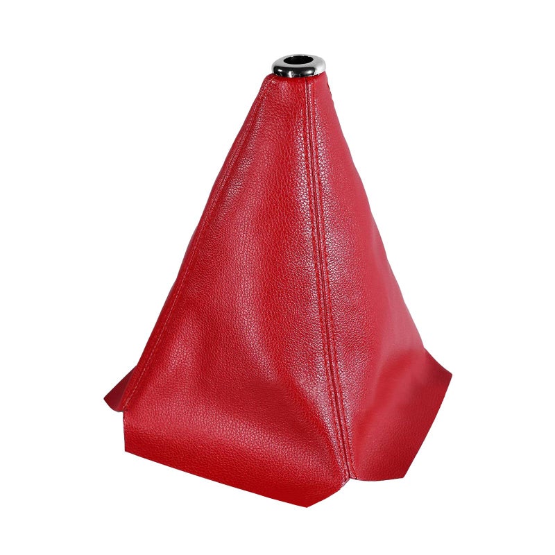 Sylvil Car Shift Knob Dust Cover Gear Shift Knob Cover for Protection Leather ManualAutomatic Shifter Shift Boots Cover Decorate Car Interior Universal Car Accessories Red PU - Image 3