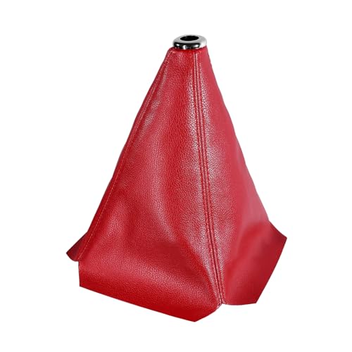 Sylvil Car Shift Knob Dust Cover Gear Shift Knob Cover for Protection Leather ManualAutomatic Shifter Shift Boots Cover Decorate Car Interior Universal Car Accessories Red PU - Image 1