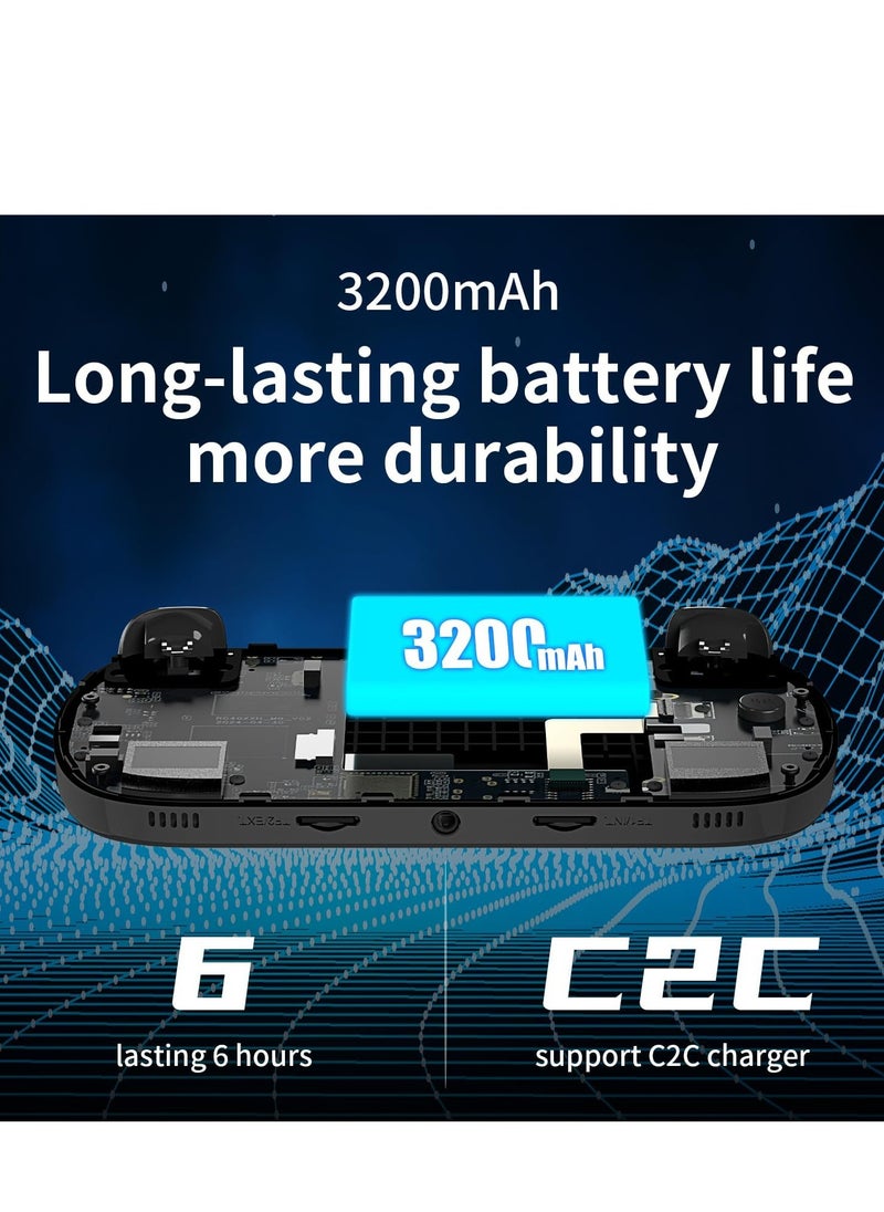 ANBERNIC  - ANBERNIC RG40XX H Retro Handheld Game Consoles 5000+ Games 64TF Card Portable Gaming Console Linux 64-bit System 4.0'' IPS Screen WiFi Bluetooth HD and TV Output Black - Image 1