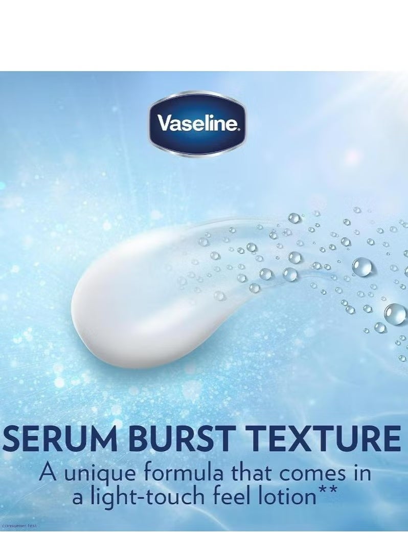 Vaseline Healthy Bright Gluta-Hya Serum Burst Lotion Dewy Radiance 330ml | Glutathione + Hyaluronic Acid Body Lotion | Deep Hydration & Brightening | Lightweight Non-Greasy Formula - Image 4