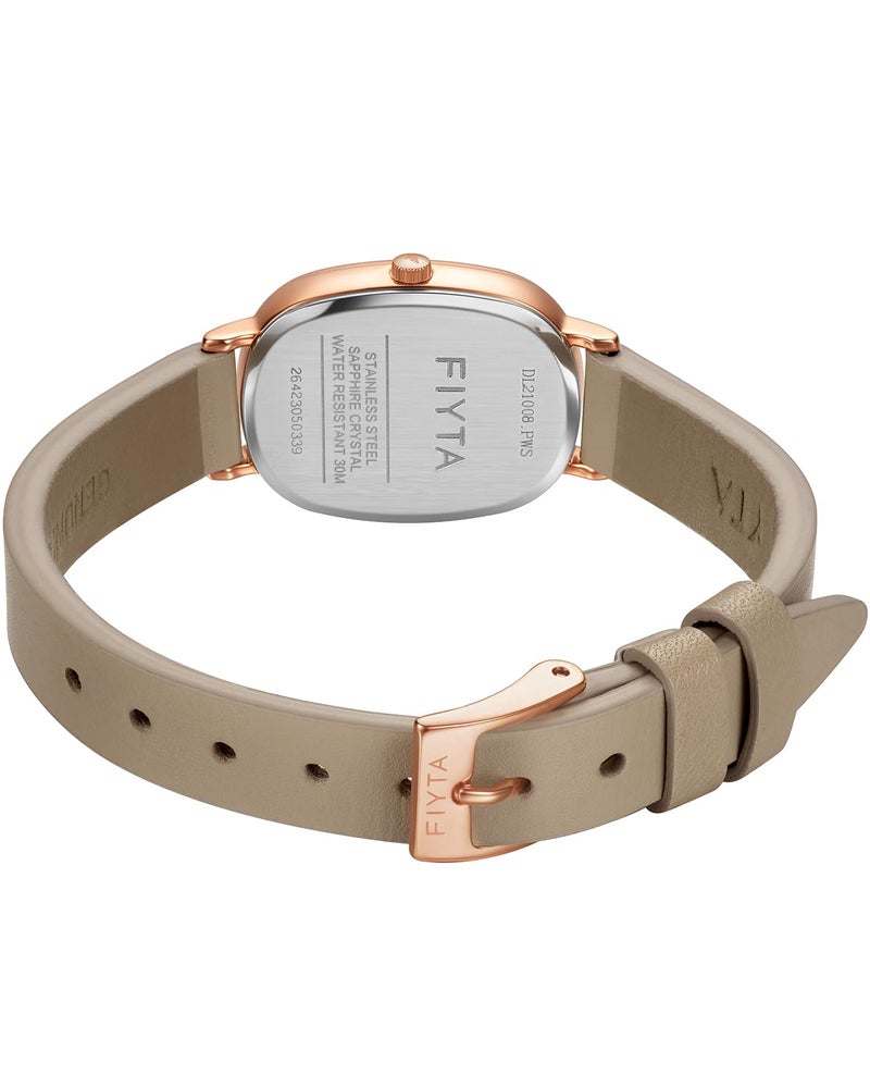 FIYTA Cocoa Series Women's Classic Watch, 2-Hand Quartz, 21mm Oval, 3ATM, Ladies Watches Elegant Gift for Women and Loved Ones - Image 3