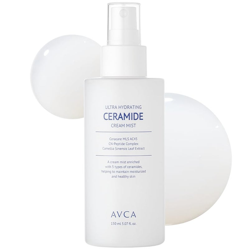 AVCA Ultra Hydrating Ceramide Cream Mist â€“ Milky Face Mist with 5 Ceramides for Deep Moisture, Soothing & Dewy Glow, Lightweight Moisture-Boosting Facial Spray for All Skin Types (5.07 fl oz) - Image 1