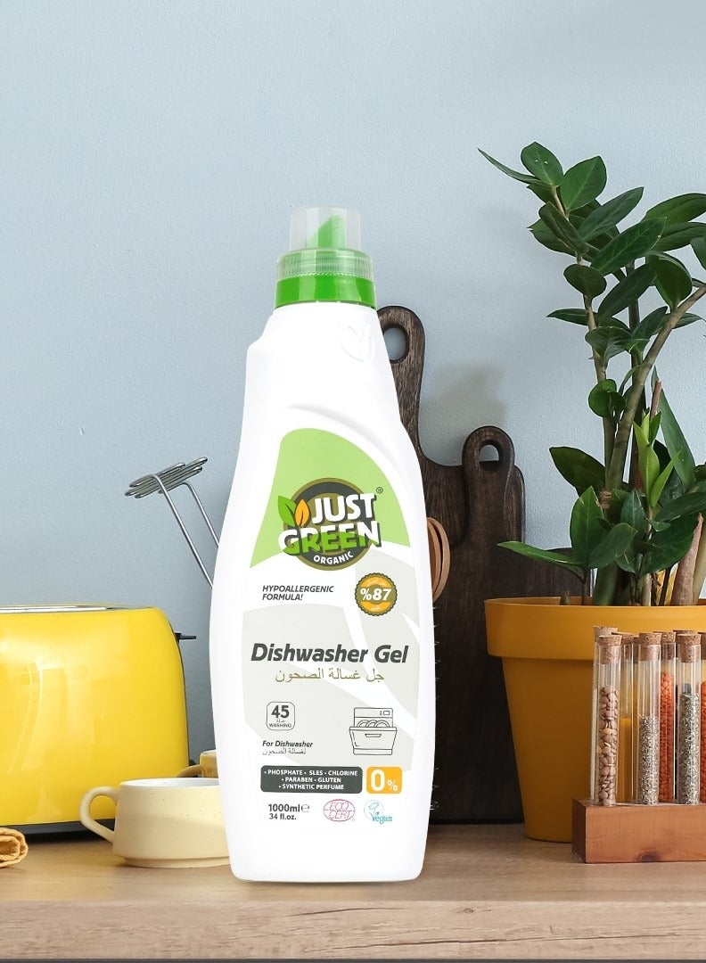 Just Green Organic Just Green Organic Dishwasher Gel 1000 ML - Image 4