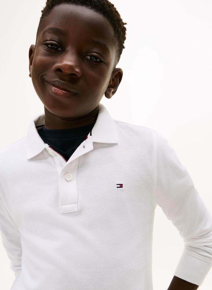 TOMMY HILFIGER Essential Regular Fit Long Sleeve Polo Shirt - Image 3