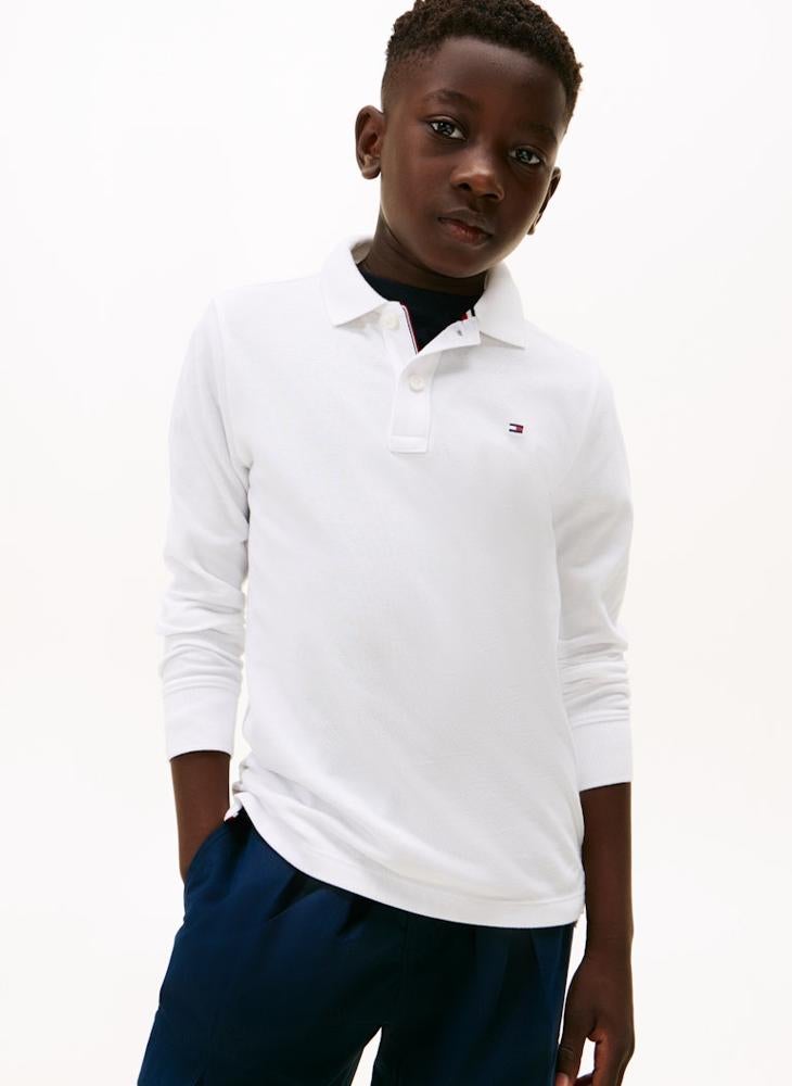 TOMMY HILFIGER Essential Regular Fit Long Sleeve Polo Shirt - Image 1
