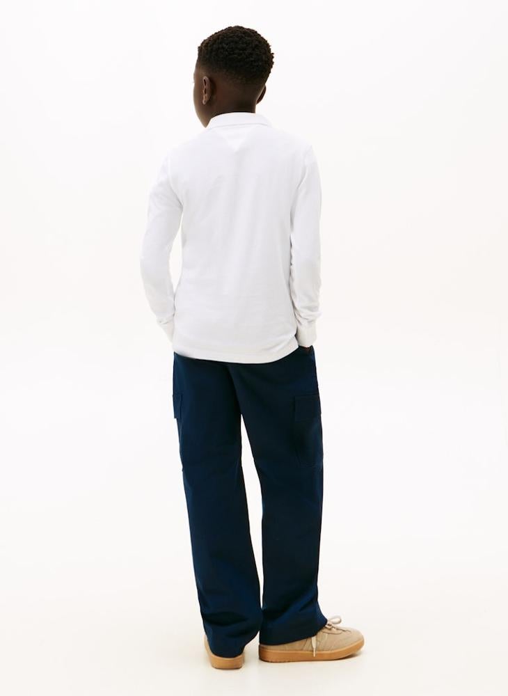 TOMMY HILFIGER Essential Regular Fit Long Sleeve Polo Shirt - Image 2