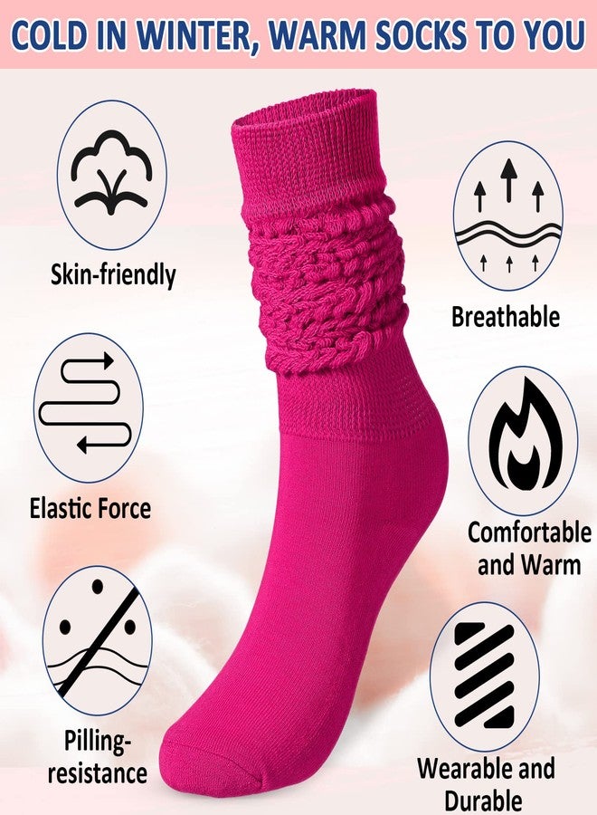 Jeere 14 Pairs Slouch Socks for Women Colorful 80s 90s Neon Scrunch Sock Extra Long Crew Knee High Sock, Size 9-11 Christmas Gifts(Bright Color) - Image 5