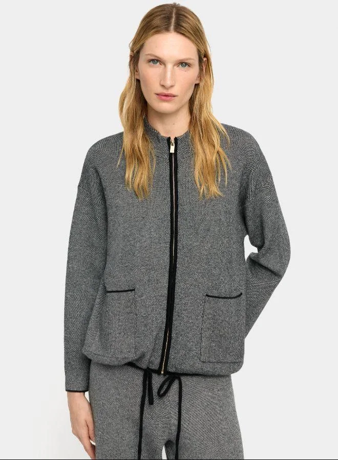 بارفوا سترة صوفية بسحاب