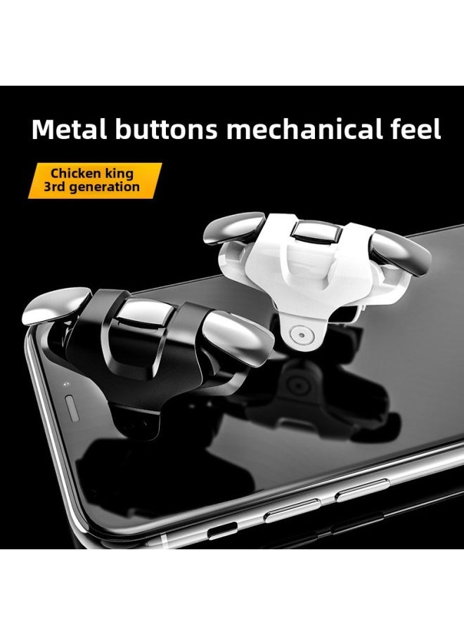 Generic Explosions G21 Six-Finger Chicken Eating Artifact Chicken Eating Mechanical Auxiliary Keys Shake Tone With Game Handle Advantage In Stock-Product's Colour:Chicken King Three Generations Black Pair  - Image 1