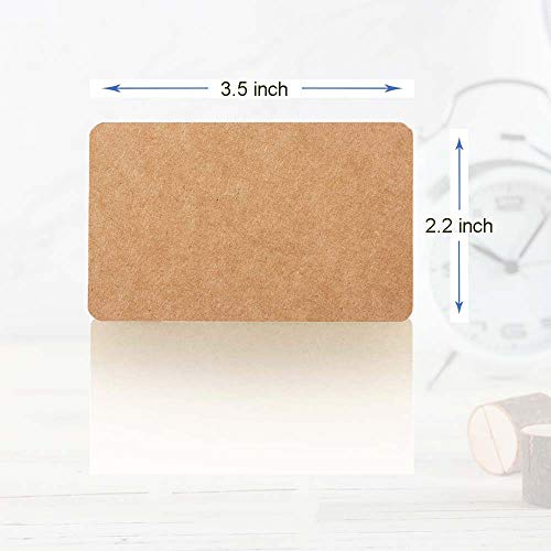 Primbeeks 300pcs Premium Blank Kraft Double-sided Available Word Card, 3.5x 2.2 inch for Business Message Note DIY Gift Kraft Note Paper Tags Scratch Paper Flash Cards - Image 2