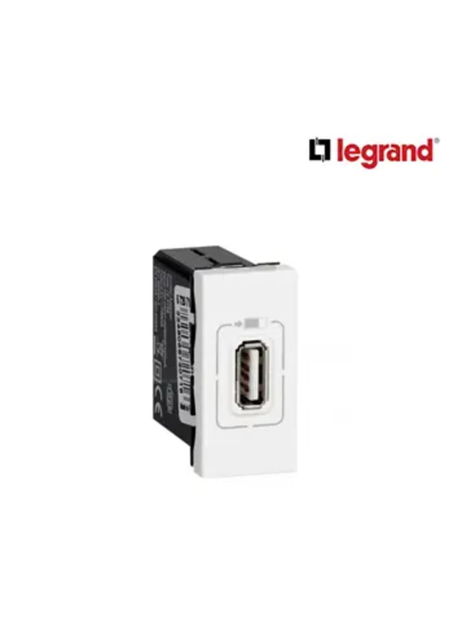 لقمه USB سنجل  ابيض