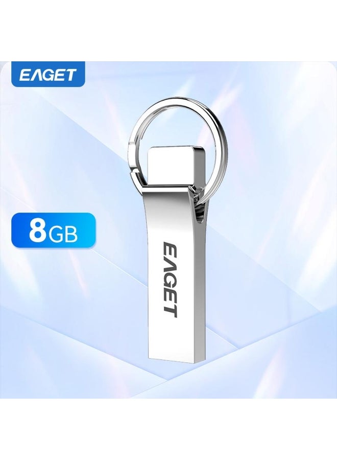 EAGET Mini USB Flash Drive USB 2.0 Flash Drive Metal Pendrive High Speed U Disk USB Flash Drive for Computers Data Storage - Image 1