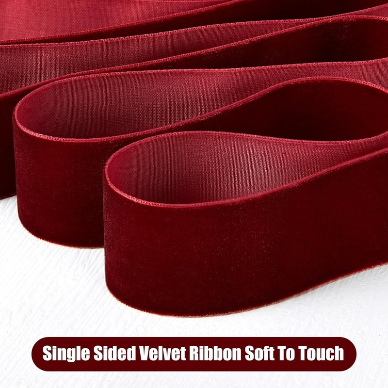 Velvet Ribbon: 20 Yards 5/8 Inch Navy Blue - Premium Soft Washable Non-Fading Ribbon for Christmas Decor, Gift Wrapping, Wedding & Home Crafts - Image 2