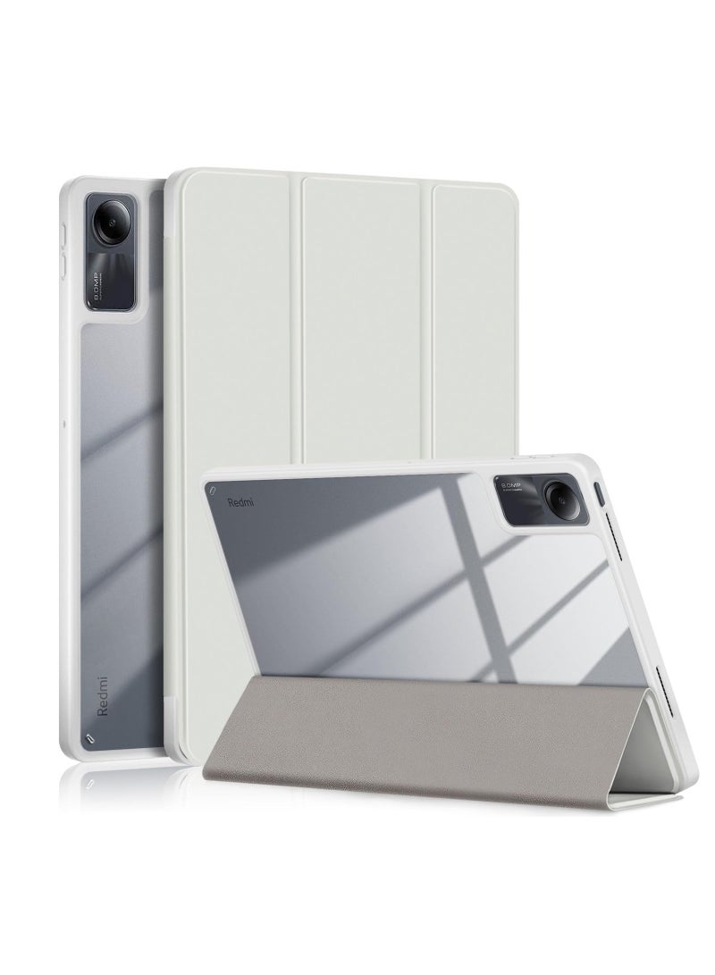 KASTWAVE Case for Xiaomi Redmi Pad SE 11'' 2023, Hybrid Slim Case Cover [Built-in Pencil Holder] Shockproof Cover with Clear Transparent Back Shell for Xiaomi Redmi Pad SE Gray - Image 1