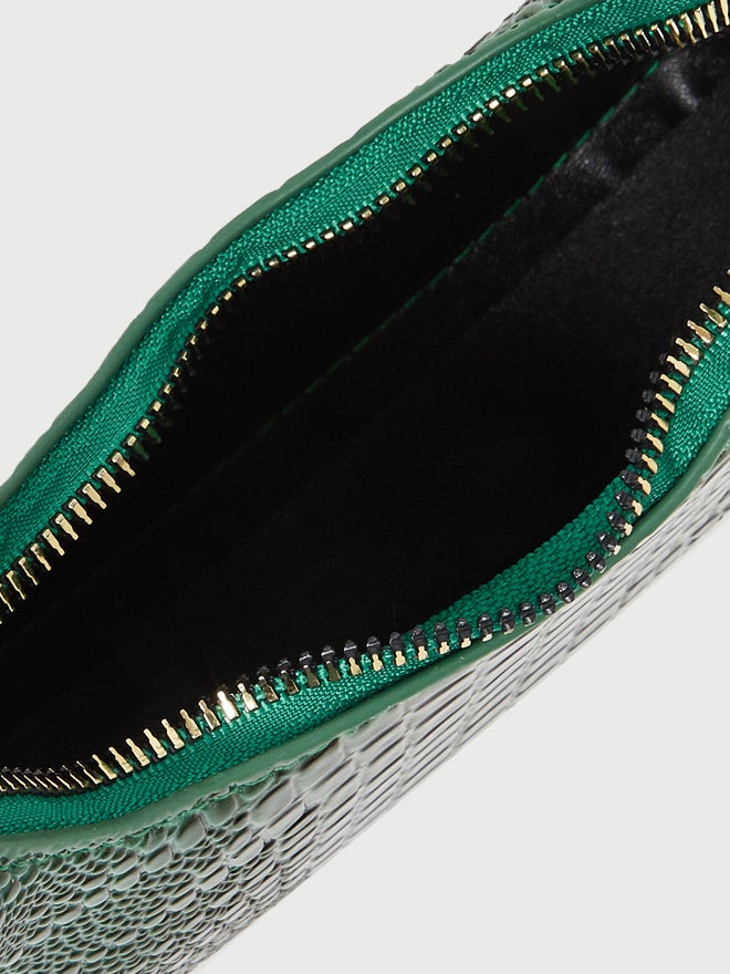 Styli Styli Green Croco Shoulder Bag - Image 4