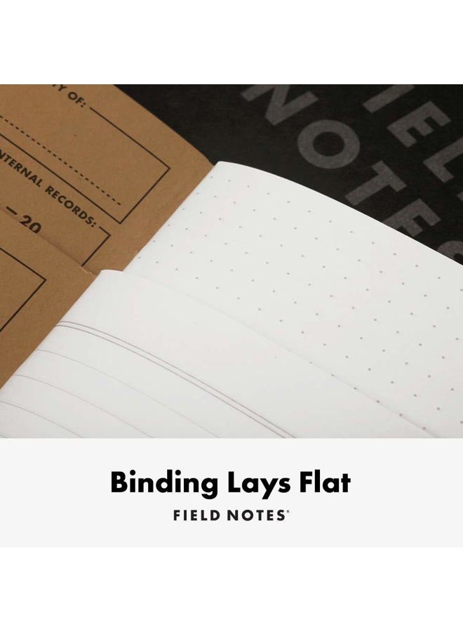 Field Notes 2-Pack Pitch Black Notebooks (4.75" X 7.5"), Dot-graph, 64 Pages | Thin Pocket Sized EDC Notebook With 90 GSM Paper & Paperback Cover | Work Notebooks For Note Taking | Made in the USA - Image 3